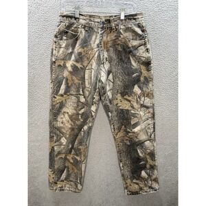 Vintage Wrangler Jeans Mens 32x30 Camouflage Realtree Hardwoods Camo Outdoor Y2K